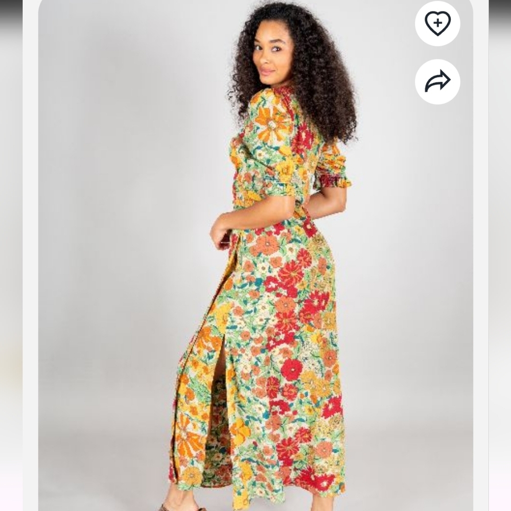 SOPHIA NATURAL LIFE MAXI FLORAL WRAP DRESS NWT SIZE MEDIUM - Picture 11 of 15